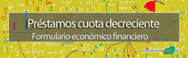 Pr�stamo con cuota de amortizaci�n constante - cuota decreciente